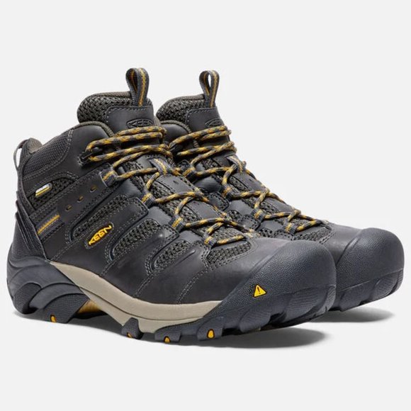 Keen Utility Lansing Mid Steel Toe Waterproof Raven Tawny Olive 1018079D Work main image 6